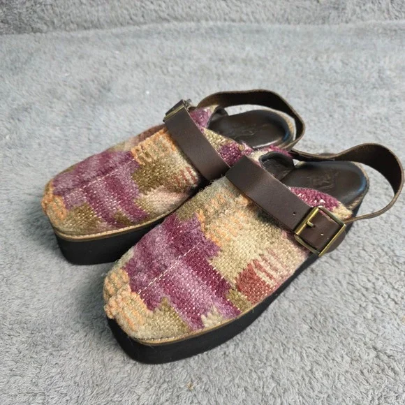 Free People Brown and Black Platform Mules - Picture 2 of 9